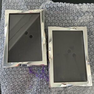 Silver Picture Frames-set of 2